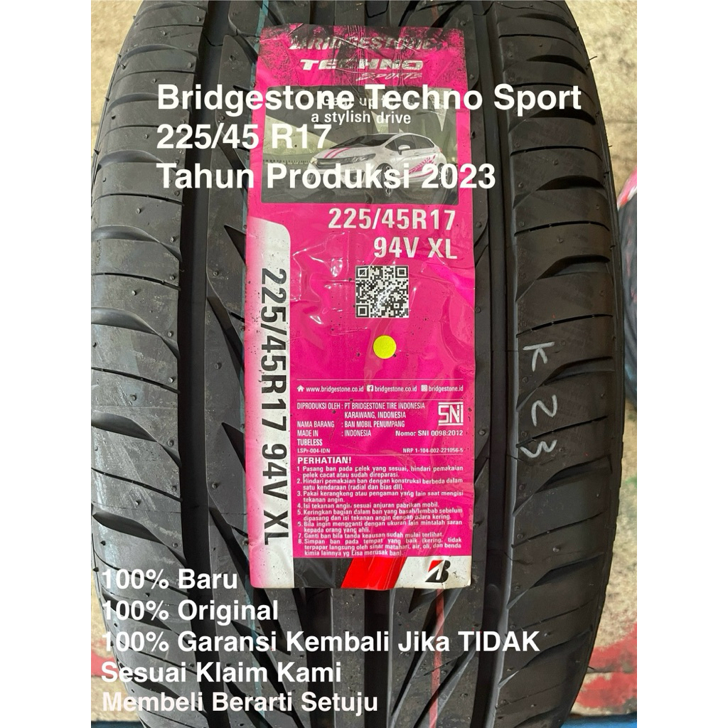 Ban Bridgestone Techno Sport 225/45 R17