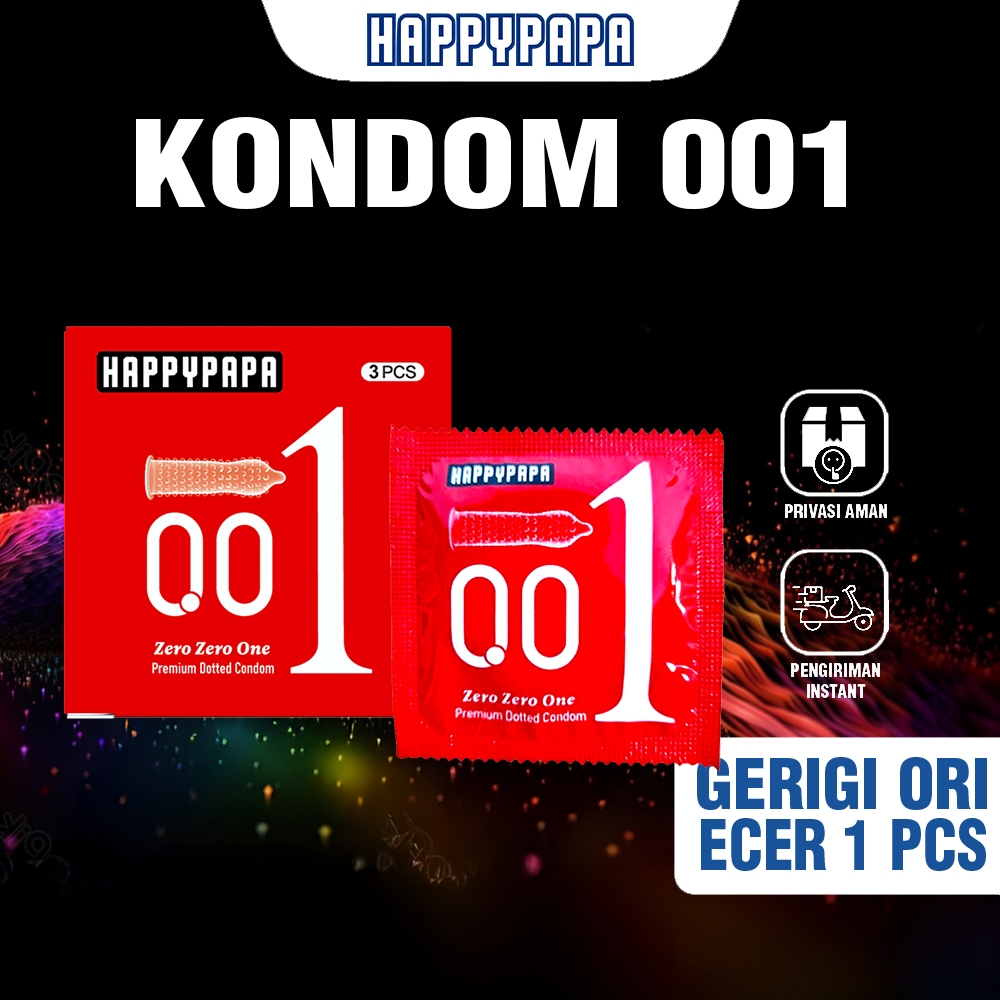 Happypapa Kondom 001 Gerigi Original 1 Pcs