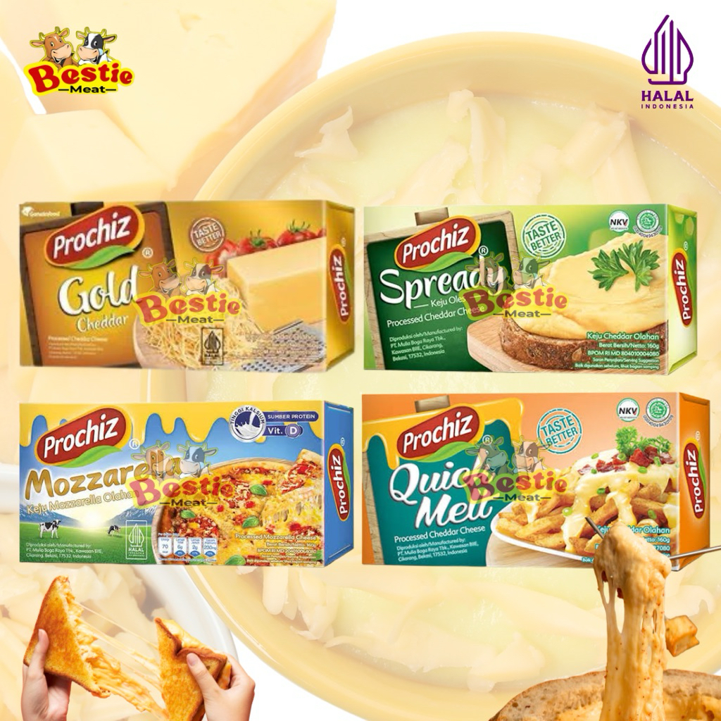 

Prochiz Gold Keju Cheddar | Keju Mozzarela | Keju Quickmelt Keju lumer | Keju Spready Keju Oles