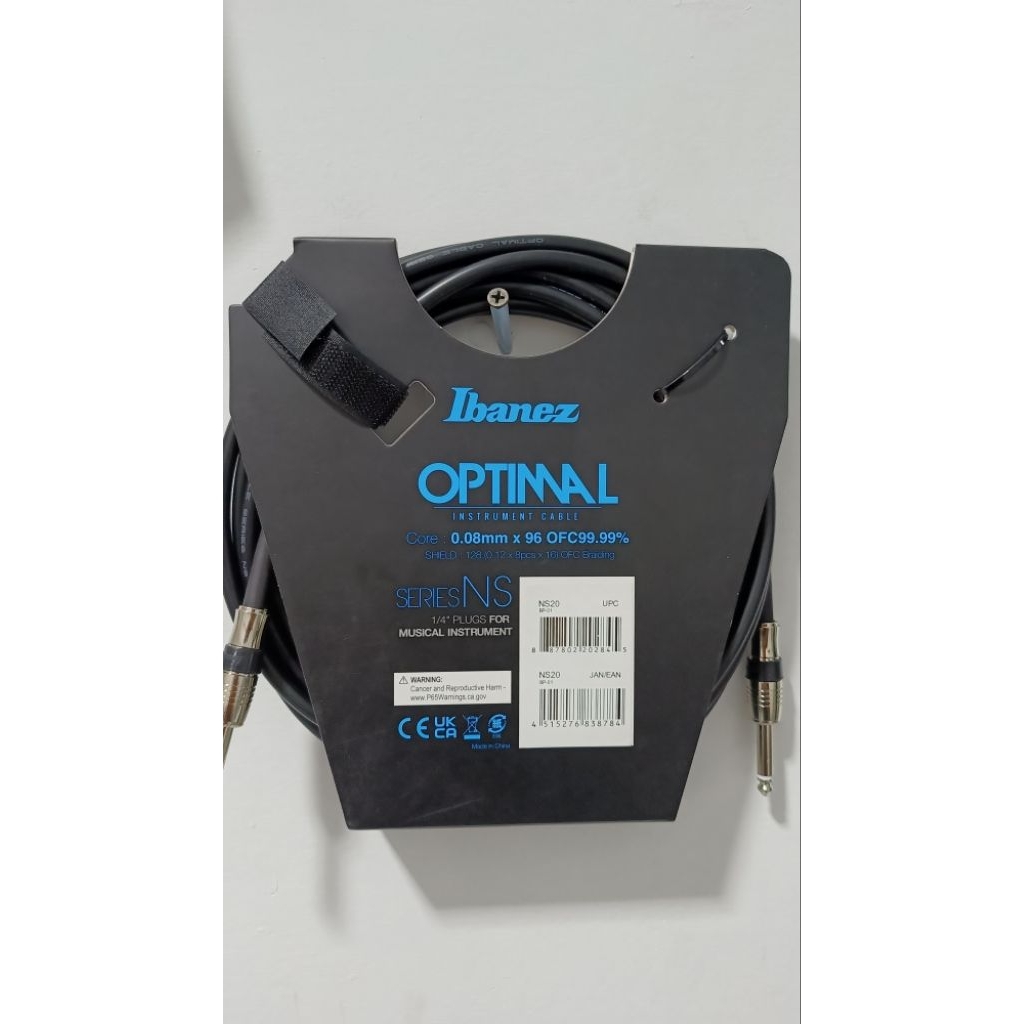 Kabel Jack Gitar/Bass Ibanez Optimal 20ft (6 meter) Original