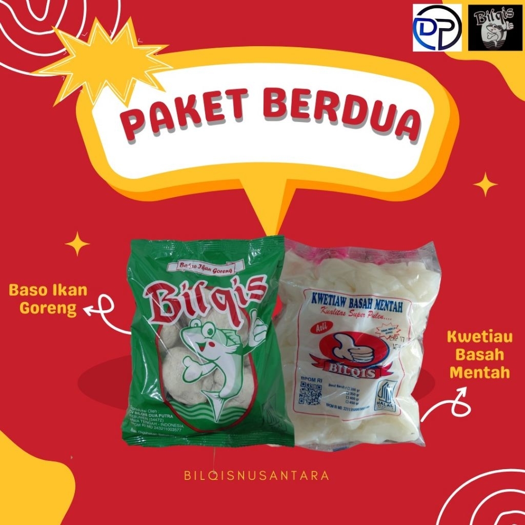 

PAKET BERDUA Baso Ikan Goreng dan Kwetiau Basah Mentah Bilqis