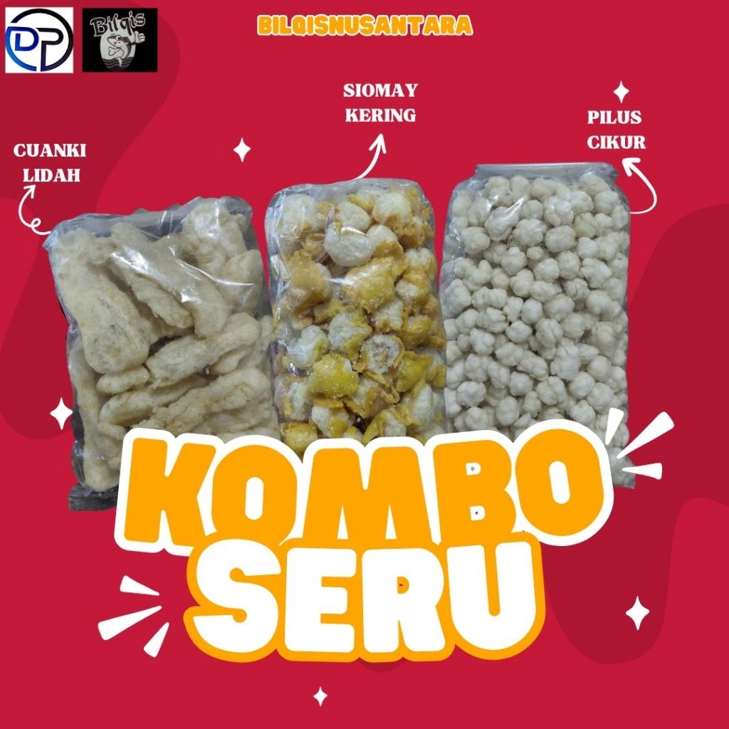 

PAKET KOMBO SERU Cuanki Lidah, Siomay Kering, dan Pikus Cikur