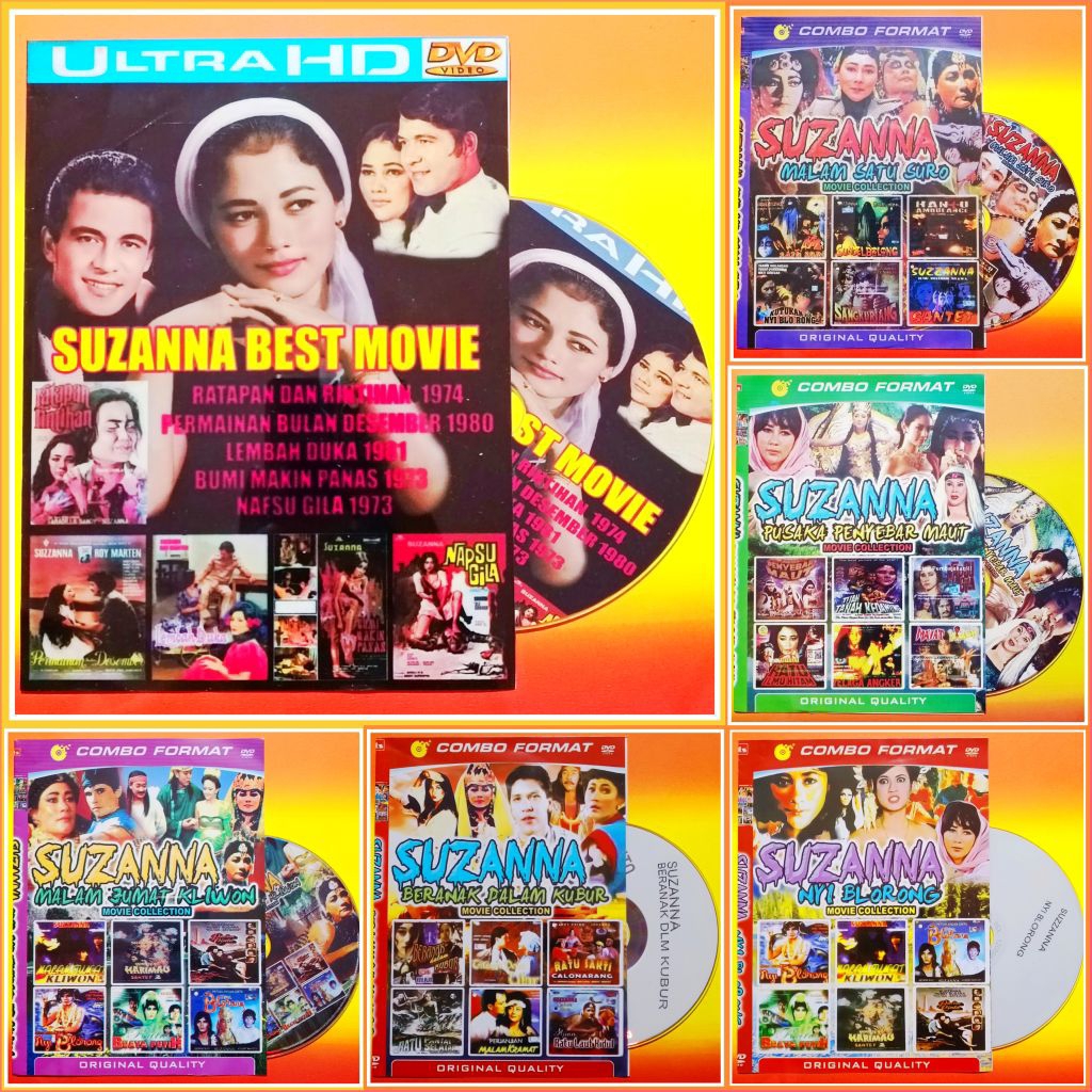 Kaset Film Indonesia Jadul Koleksi Horor Suzanna Edisi Pilihan Susana Terlengkap