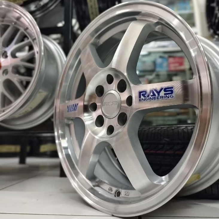 Velg Mobil Ring 16 Rays TE37 Silver PCD 100-114,3 ET42 untuk Avanza Xenia Jazz