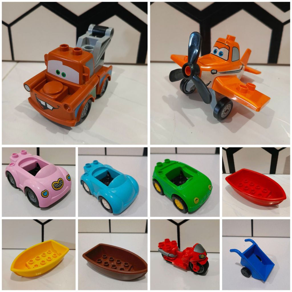 Lego duplo original Vehicle/Kendaraan/mobil/pesawat/perahu/motor/gerobak