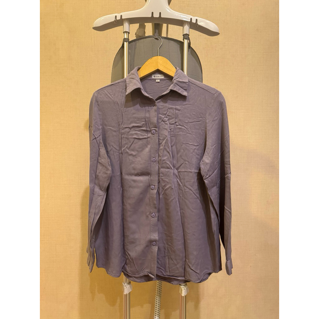 Preloved kemeja ungu lilac