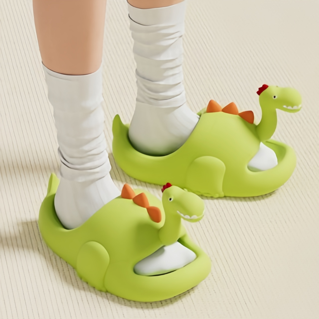 Sandal Dinosaurus 3d Sandal Jelly Baim Musim Panas Baru Kartun Lucu Sandal Anak-anak Sandal lucu cou