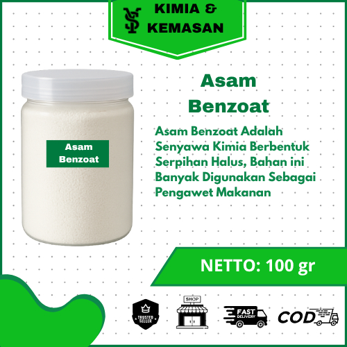 

Benzoic Acid 100gr / Asam Benzoat / Asam Benzenecarboxylic