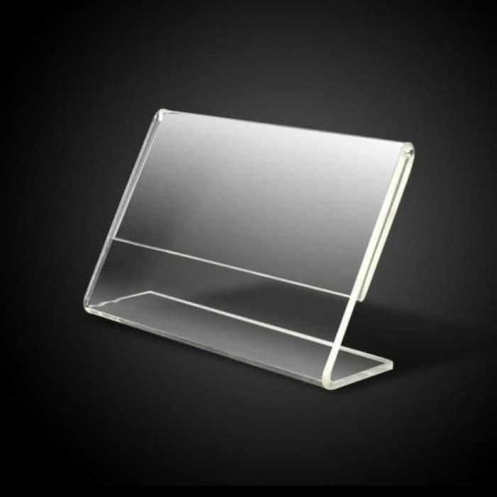 

Akrilik Holder Kartu Nama ( Name Card Holder ) Price Tag L satu sisi