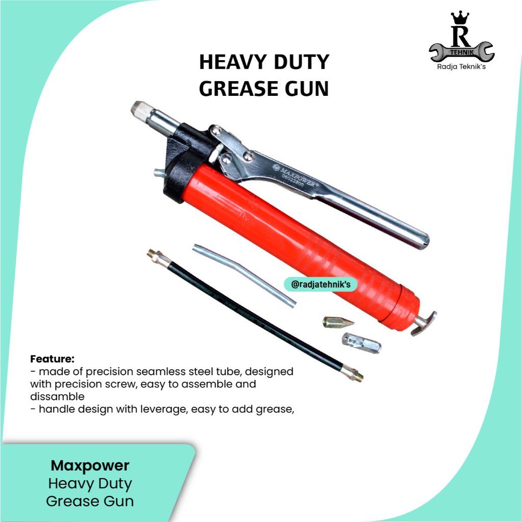 MAXPOWER Grease Gun  Heavy Duty Grease Gun 800cc  Pompa Gemuk 800cc  Hand Tools Maxpower