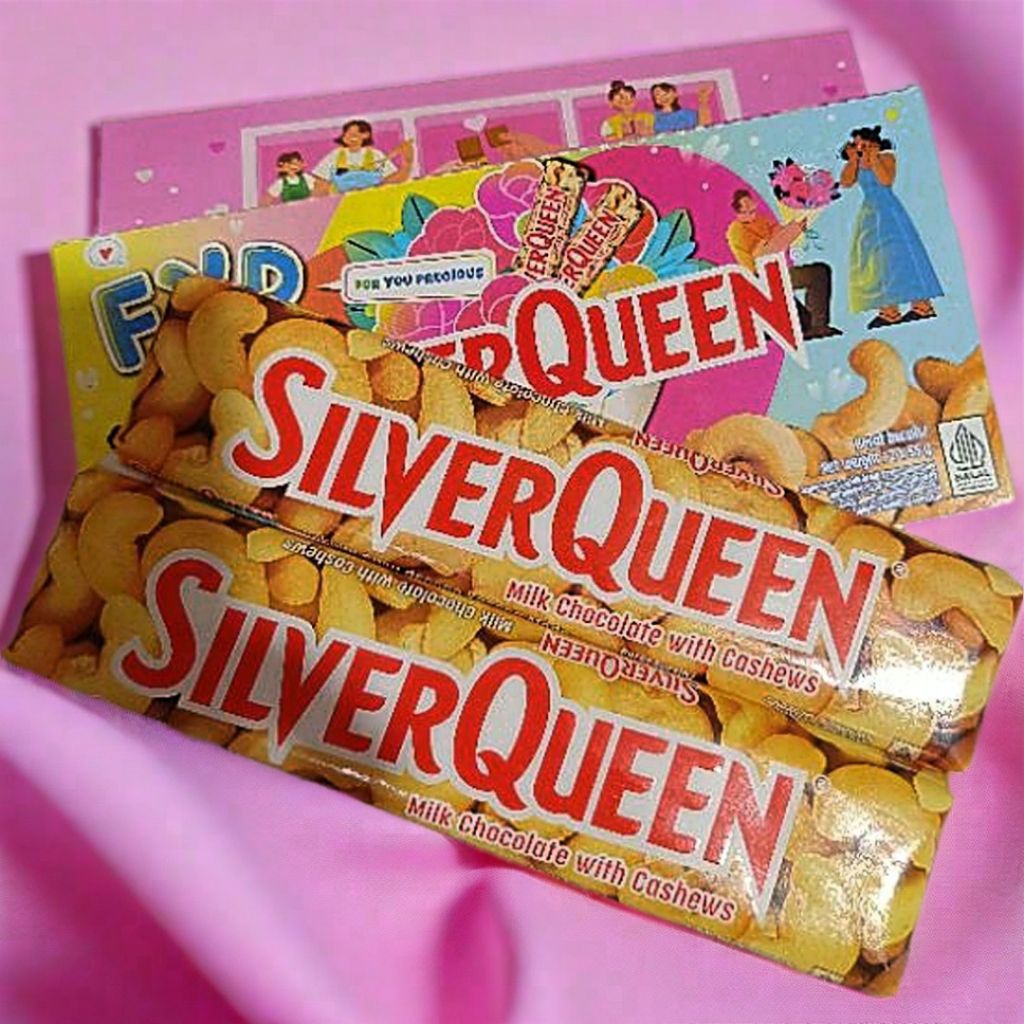 

2Pcs Silverqueen Milk Chocolate With Cashews 55 Gram
