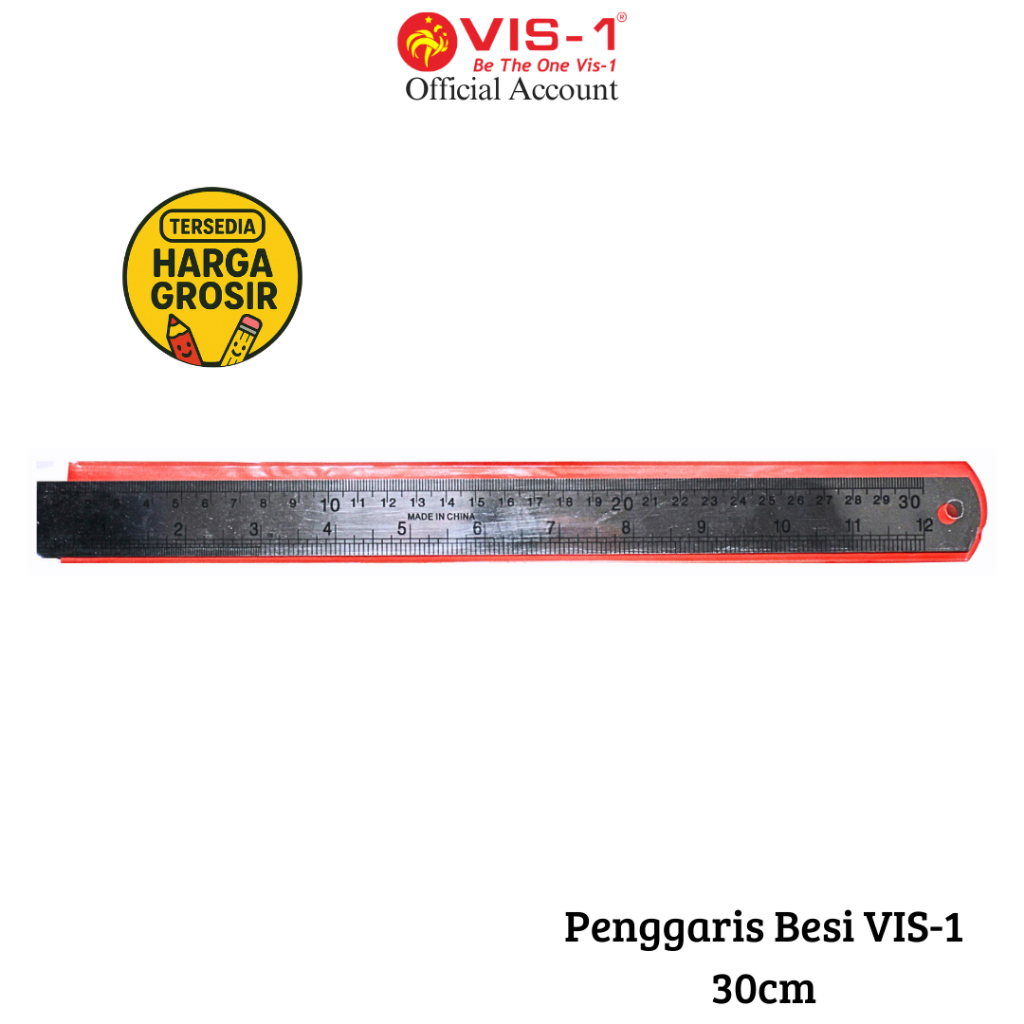

VIS-1 Penggaris Besi 30cm / Ruler / Garisan