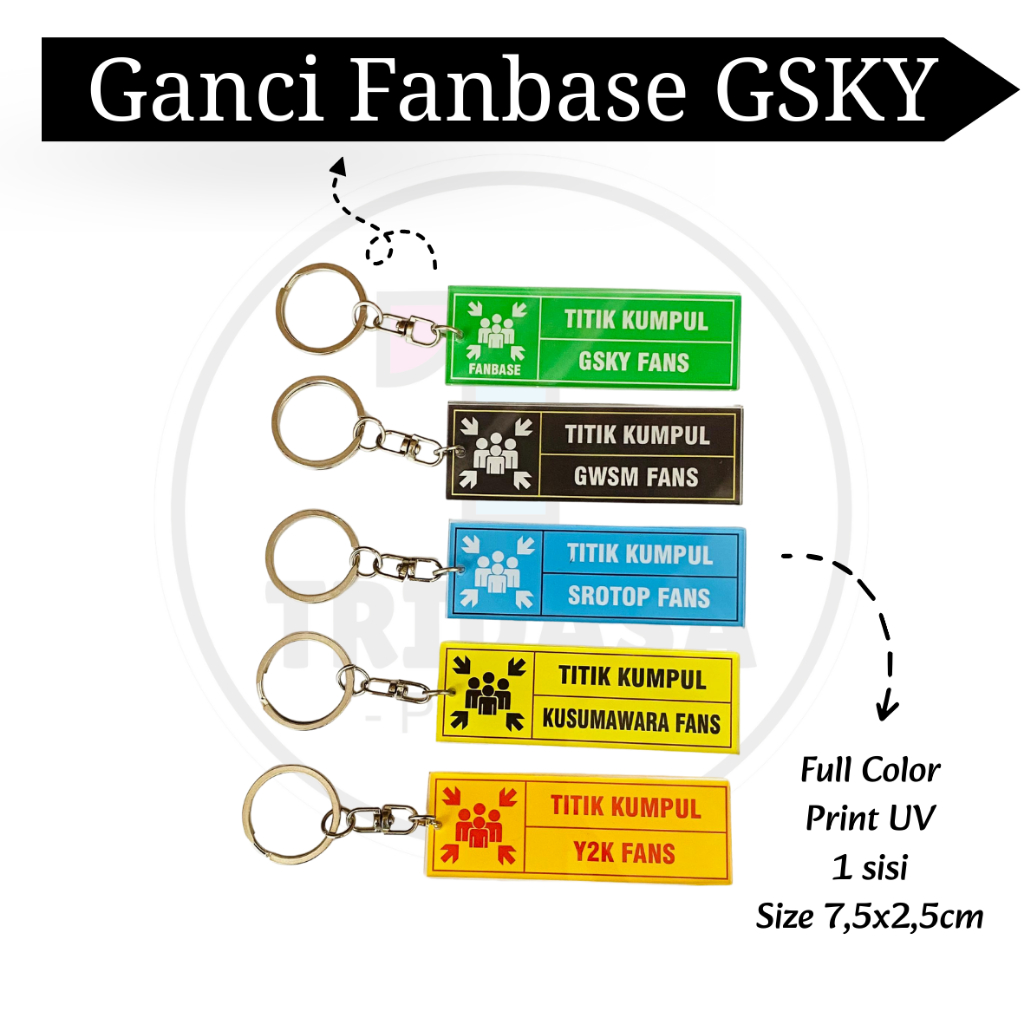 Gantungan Kunci Akrilik Fanbase GSKY