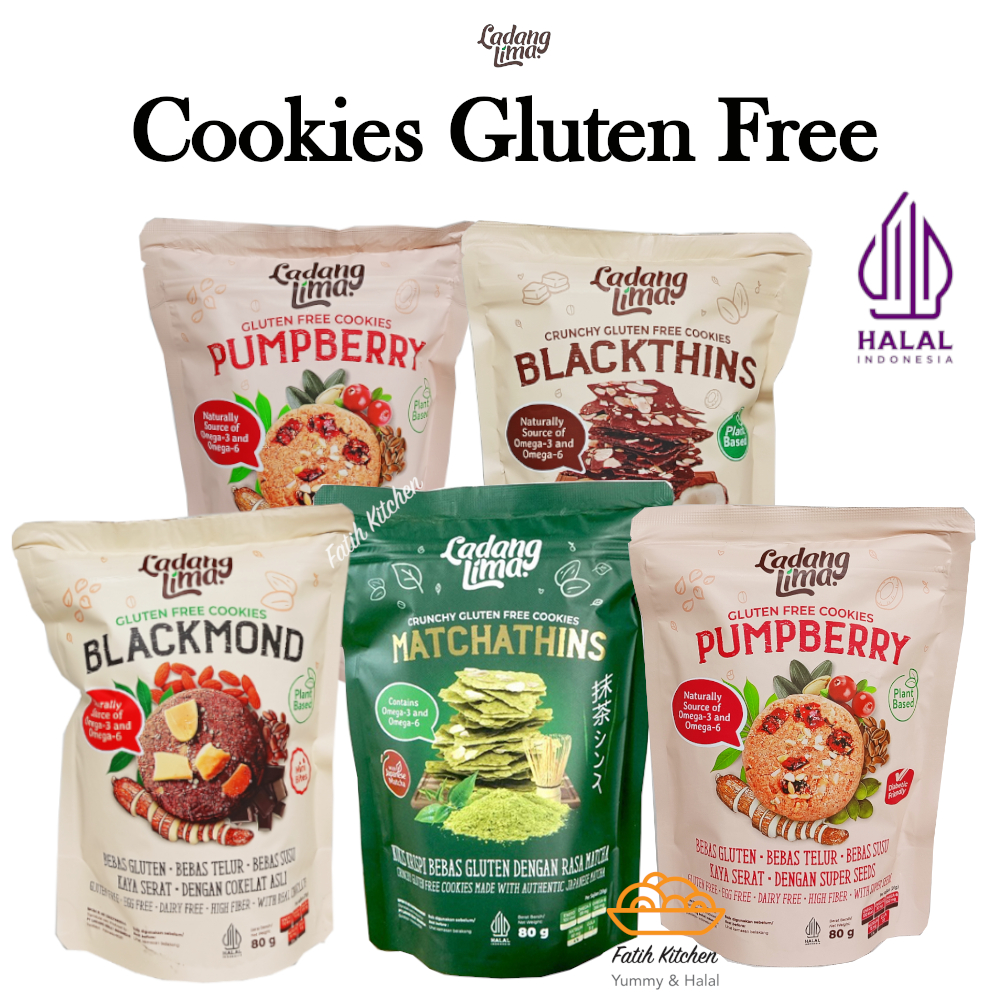 

LADANG LIMA Cookies Gluten Free Snack With Protein Blackmond Blackthins Cemilan Diet Halal
