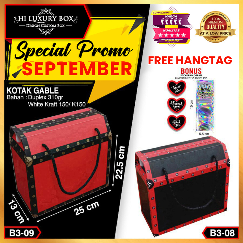 

Kotak Serbaguna | Gable Box | Kotak Kue | Duplex | Murah 25x13x22.5 Packaging|B3-09