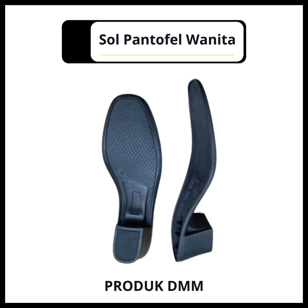Sol Sepatu Untuk PDH Pantofel Wanita Warna Hitam Hak 5 cm