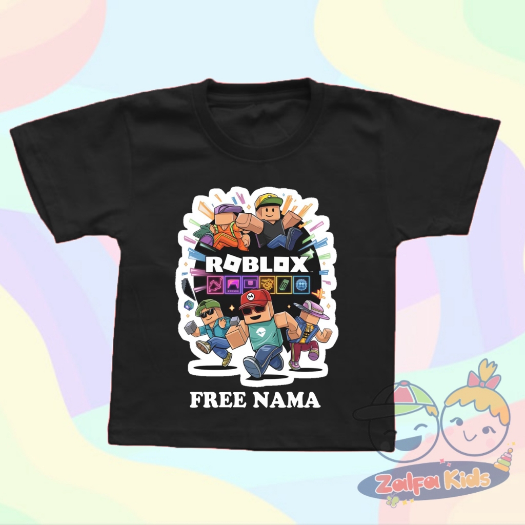 BAJU KAOS ANAK ANAK ROBLOX GAMING - FREE CETAK NAMA