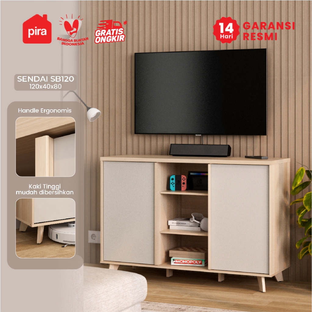 PIRA METROPOLIS - SENDAI SB120 Bufet / Kabinet untuk Dapur atau Meja TV