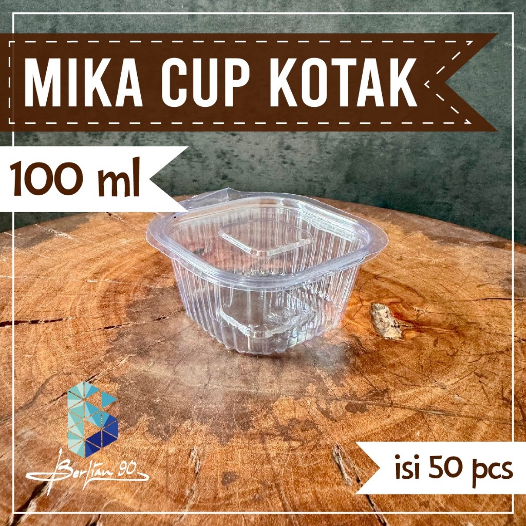 Leeopard Mika Cup Sambal Mika Puding 35 60 70 90 100 Ml Mika Cup Kotak