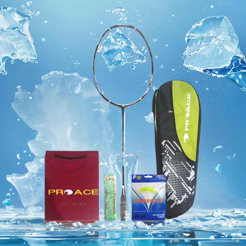 Raket Badminton ProAce TGR 1000 Bonus Komplit Raket Pro Ace TGR 1000