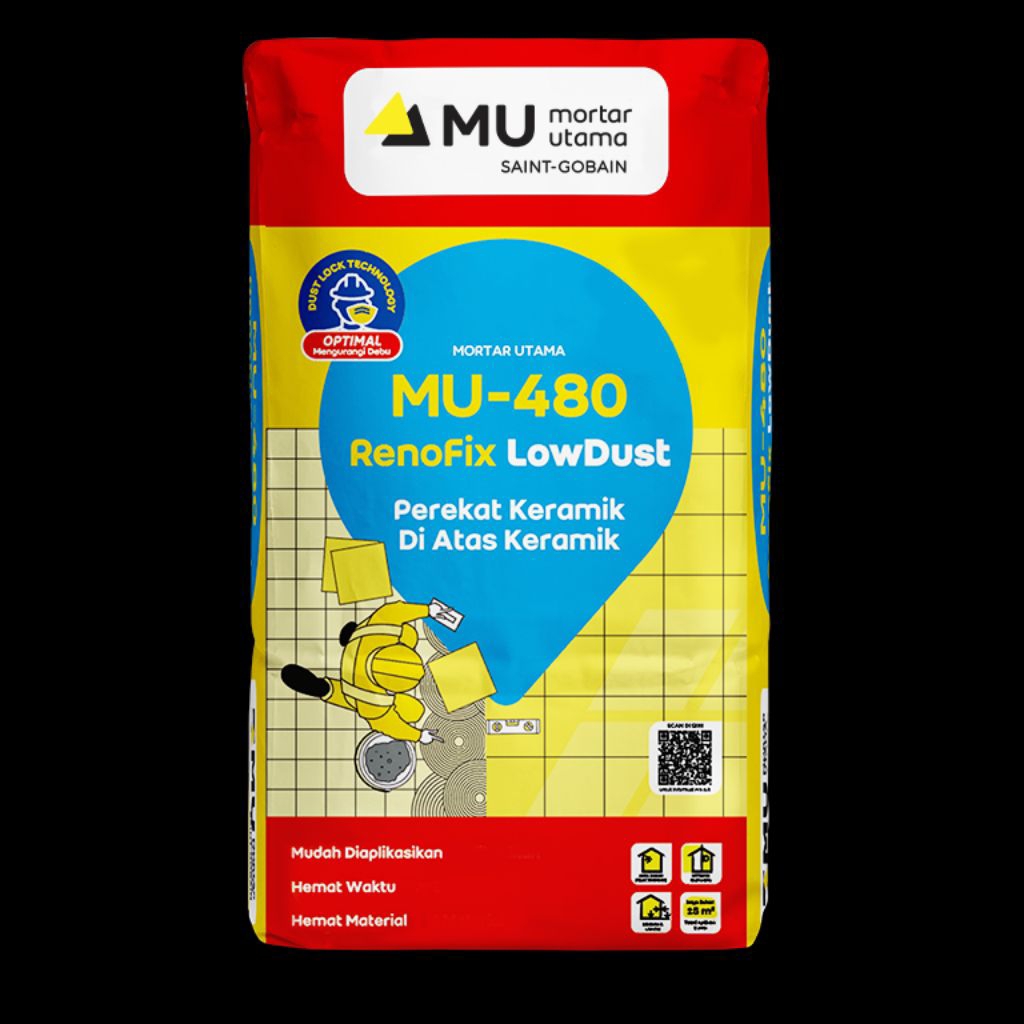 MU - 480 RENOFIX LOWDUST PEREKAT KERAMIK DI ATAS KERAMIK