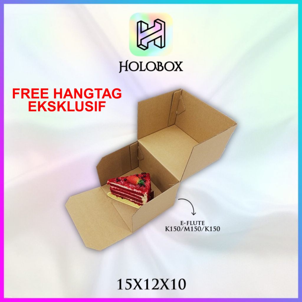 

Kotak/Box/Kardus Polos/Murah/Kue/Tart/Packaging/Serbaguna Uk.15x12x10/A1-06