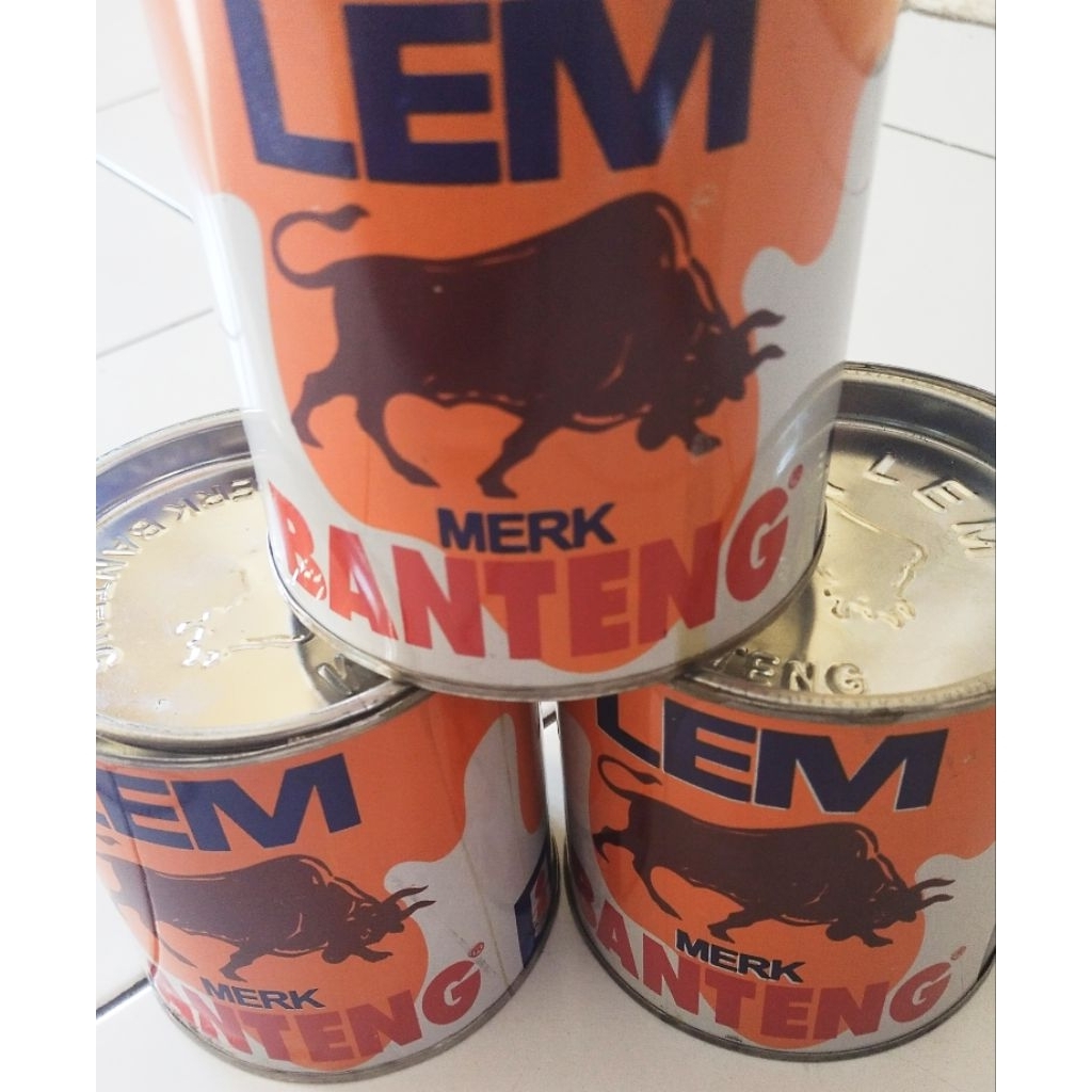 Lem Merk Banteng Netto 500 gram Kaleng