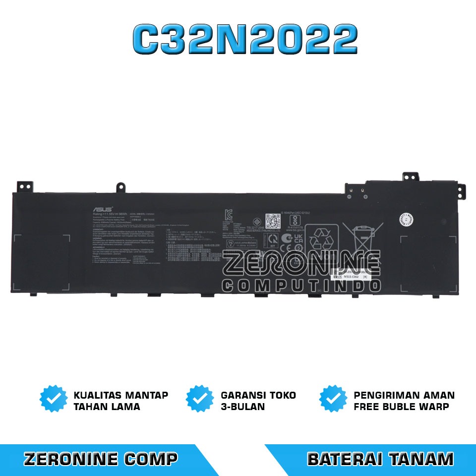 Baterai Battery Asus VivoBook Pro 16X M7600 M7600QE N7600PC C32N2022