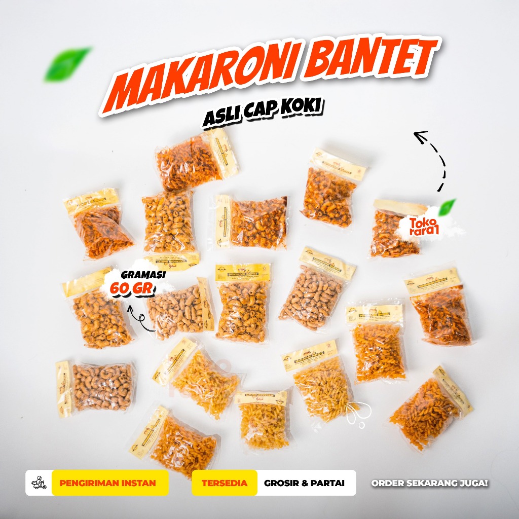 

Makaroni Bantet Renyah Tasikmalaya Cap Koki Best Seller