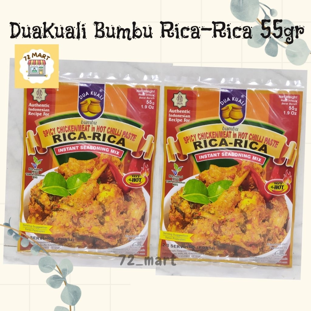 

Dua Kuali rica-rica 55gr/Bumbu rica-rica