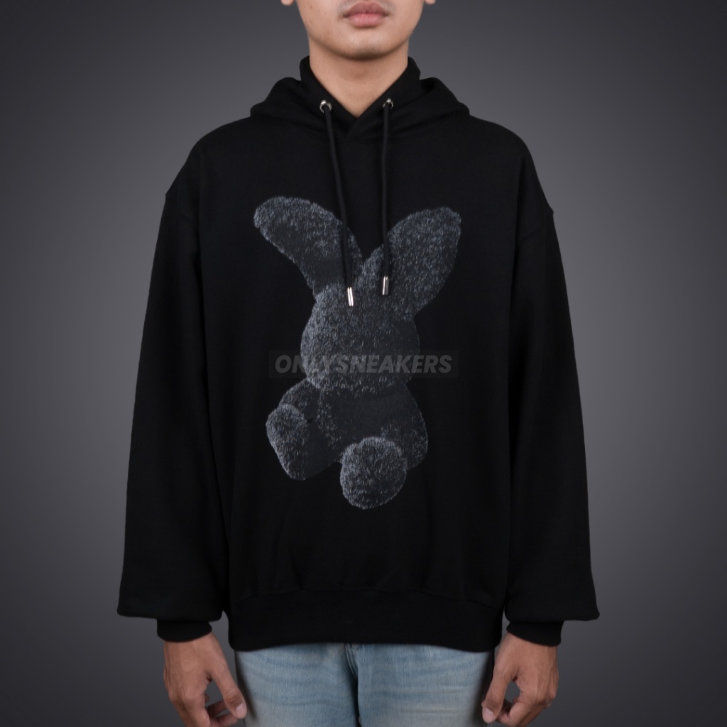 ADLV FUZZY RABBIT BLACK HOODIE