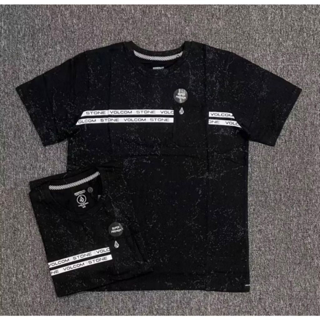 Kaos Surfing Distro Pria Pocket Hitam Putih Terbaru