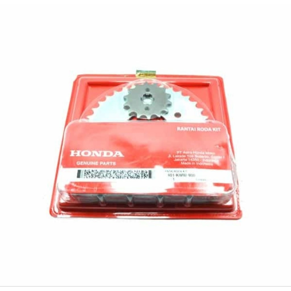 Gear Set (Gear & Rantai) Honda Blade 110,Revo 110 New 06401KWW900