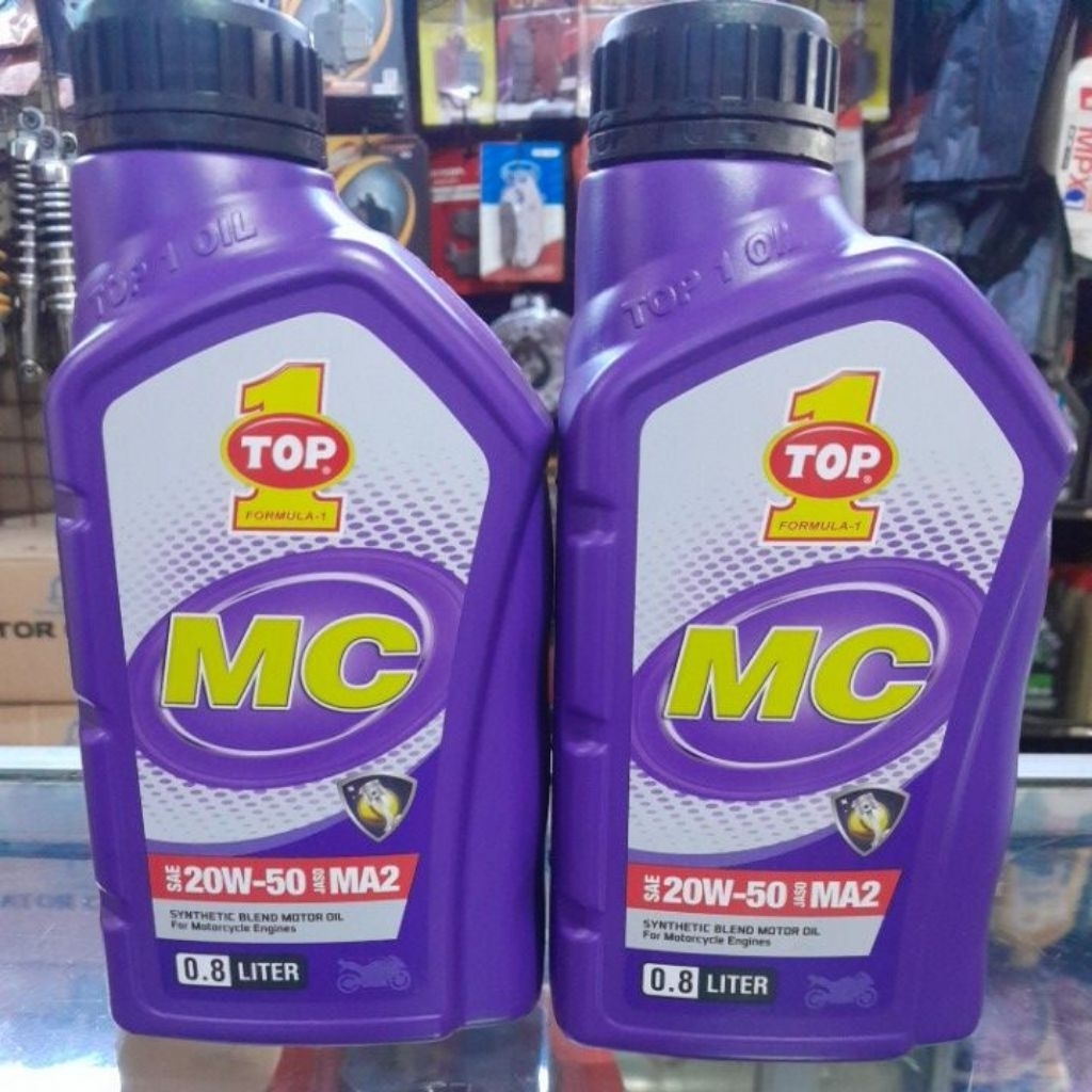 OLI MESIN 4TAK 800 MILI TOP1 MC SAE 20-50 JASO MA SYNTHETIC ORIGINAL 100% ASLI UNTUK SEMUA JENIS MOT