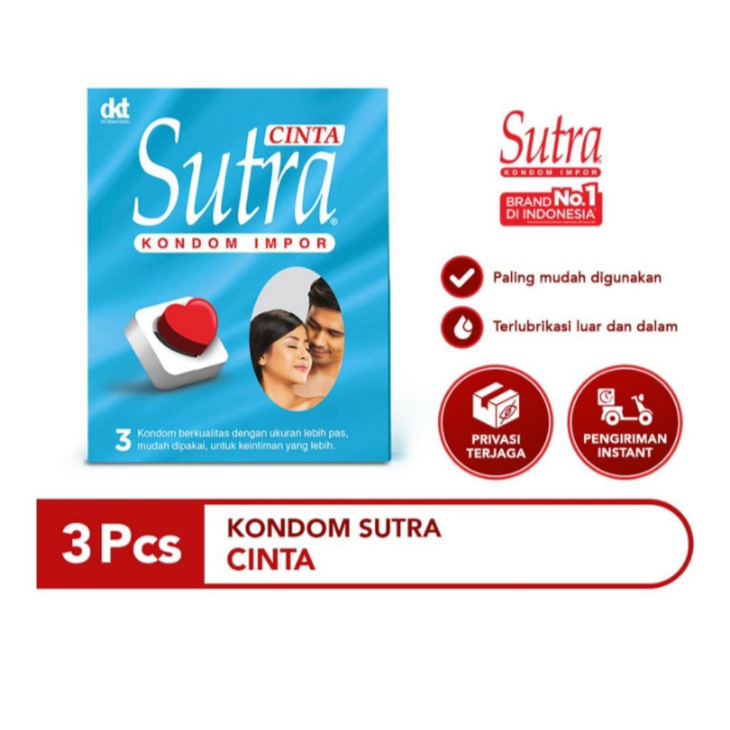 sutra cinta isi 3 kondom extra pelumas