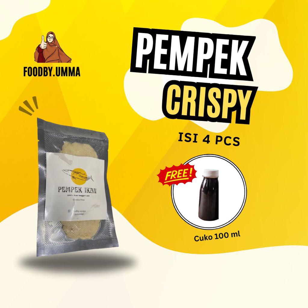 

PEMPEK CRISPY TENGGIRI 100 % GLUTEN FREE (GRATIS CUKO 100 ml)