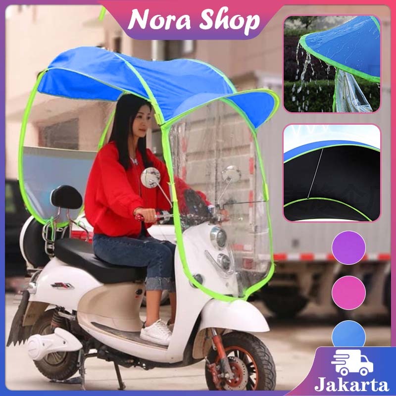 Payung Sepeda Motor Anti Hujan / Tenda Motor Anti Hujan Panas / Kanopi Motor Full Tirai
