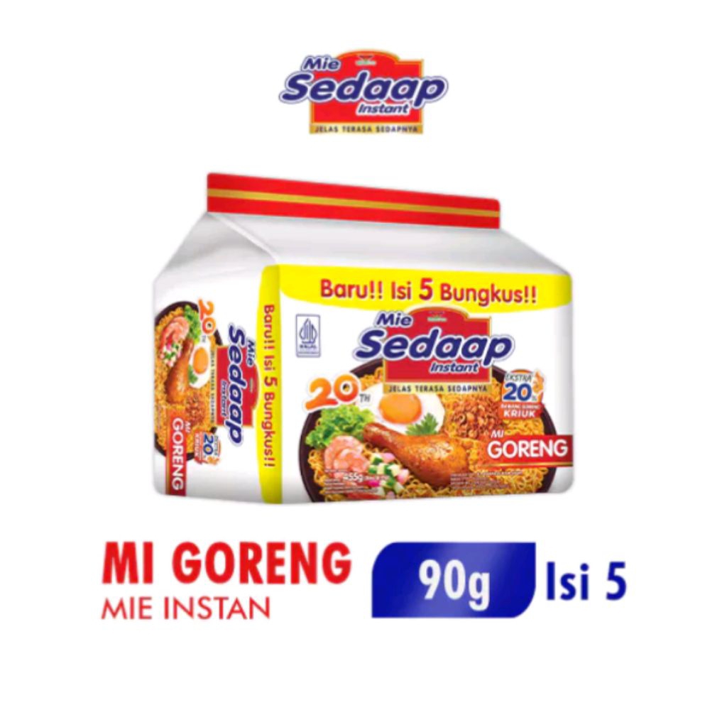 

mie sedaap pack isi 5pcs varian mie goreng