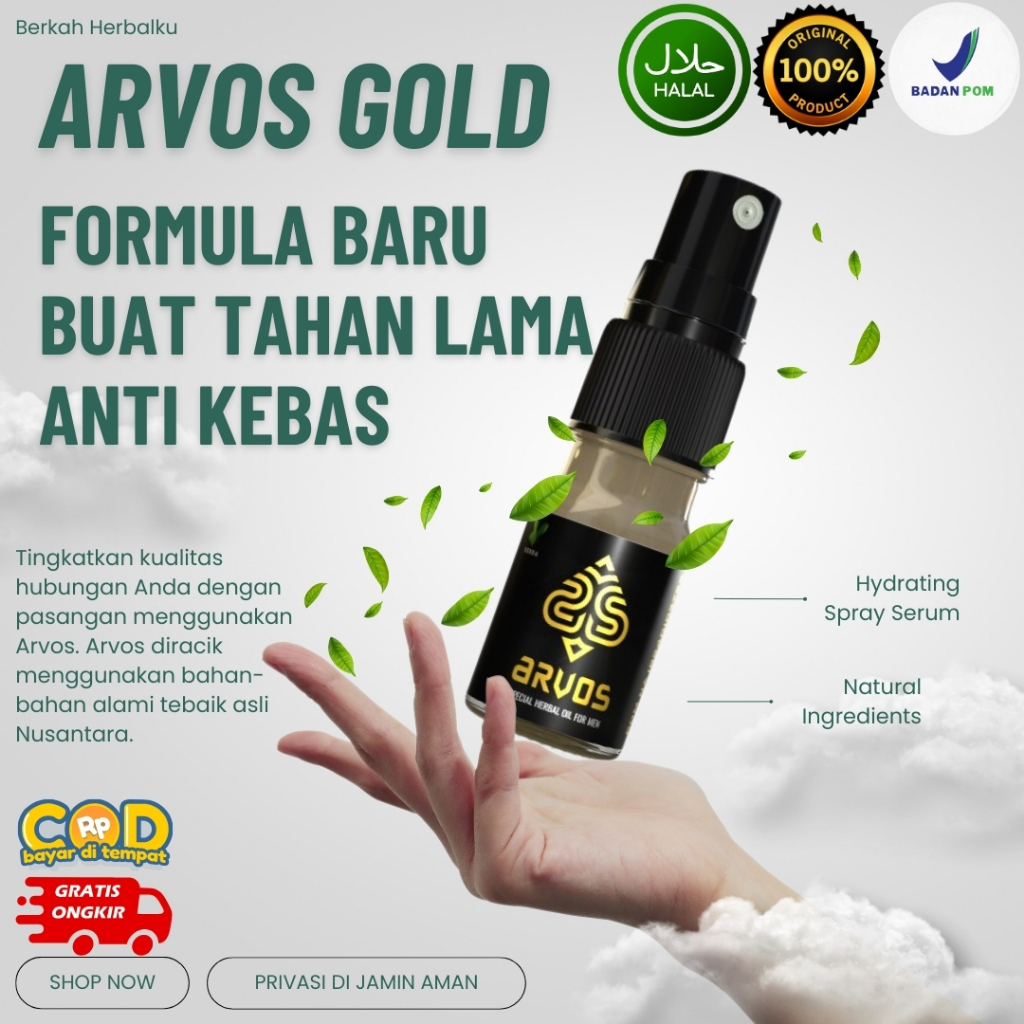 ARVOS GOLD buat Tahan lama tanpa kebas BPOM kuat dan tahan lama original