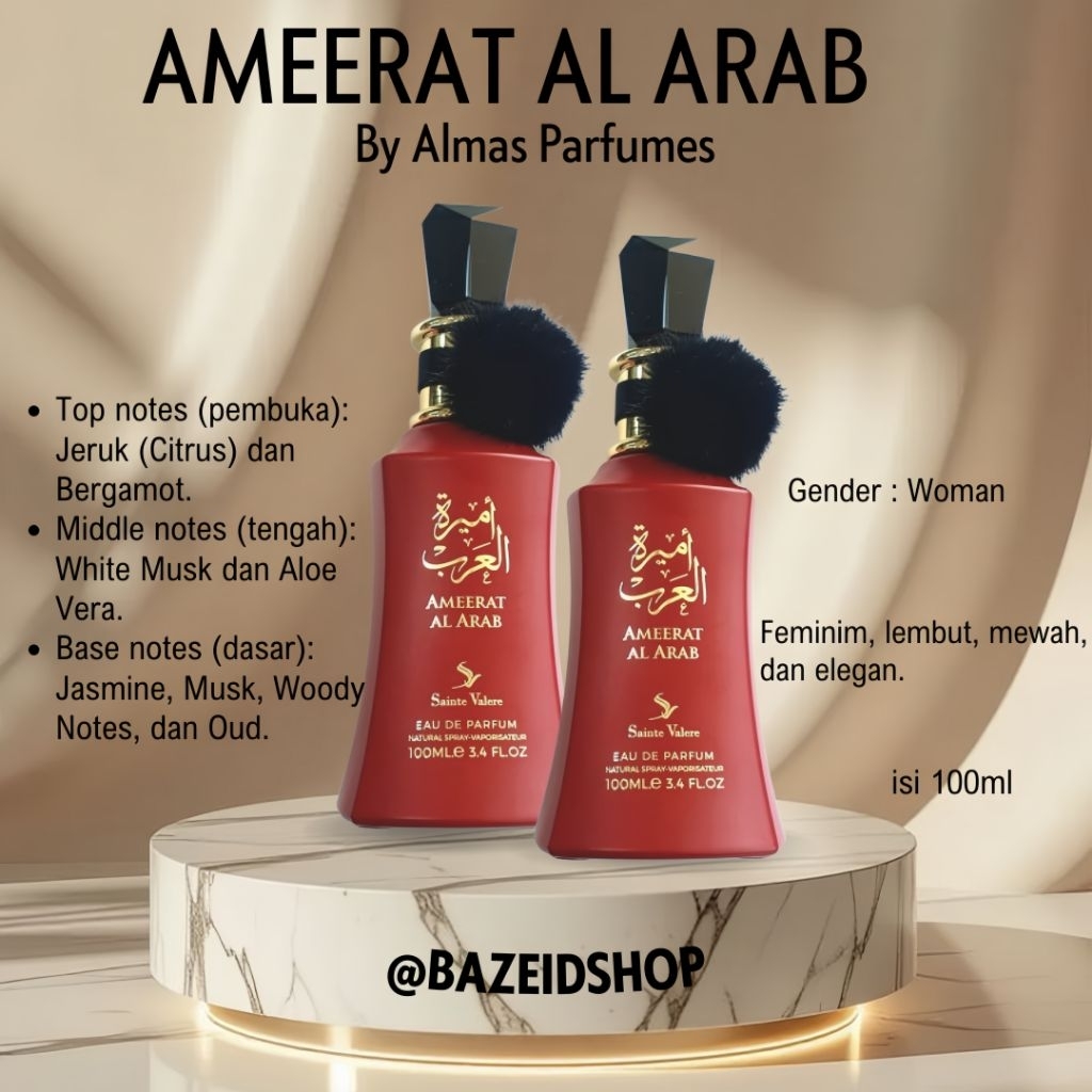 Parfum Ameerat Al Arab Sainte Valerie by Almas Perfumes | Parfum Original Saudi