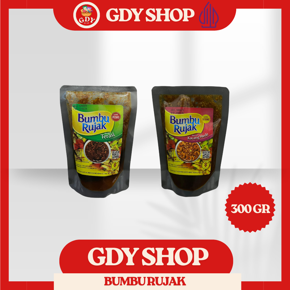 

Bumbu Rujak Sambal Gula Merah Kemasan Pouch 300 Gram | kacang mede | Terasi