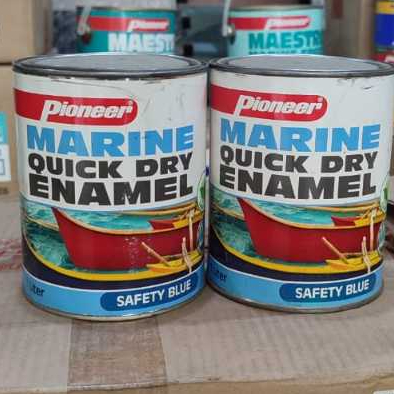 CAT KAPAL PIONEER MARINE QUICK DRY ENAMEL SAFETY BLUE 1L CAT KAPAL CEPAT KERING CAT KAYU CAT BESI CA