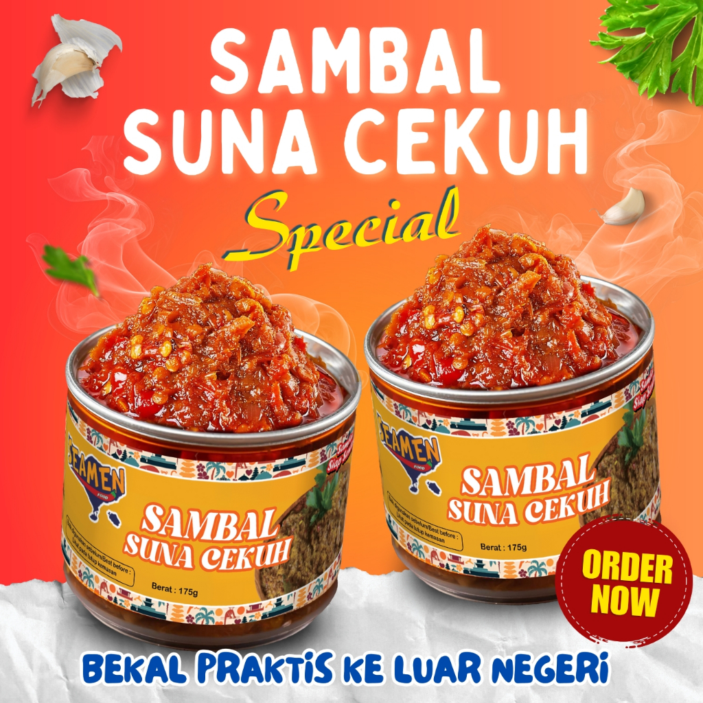

SAMBAL SUNA CEKUH KEMASAN KALENG MASA SIMPAN 1 TAHUN