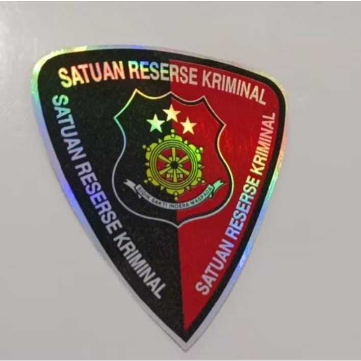 Stiker Hologram Laminasi Glossy Logo RESKRIM / SATUAN RESERSE KRIMINAL