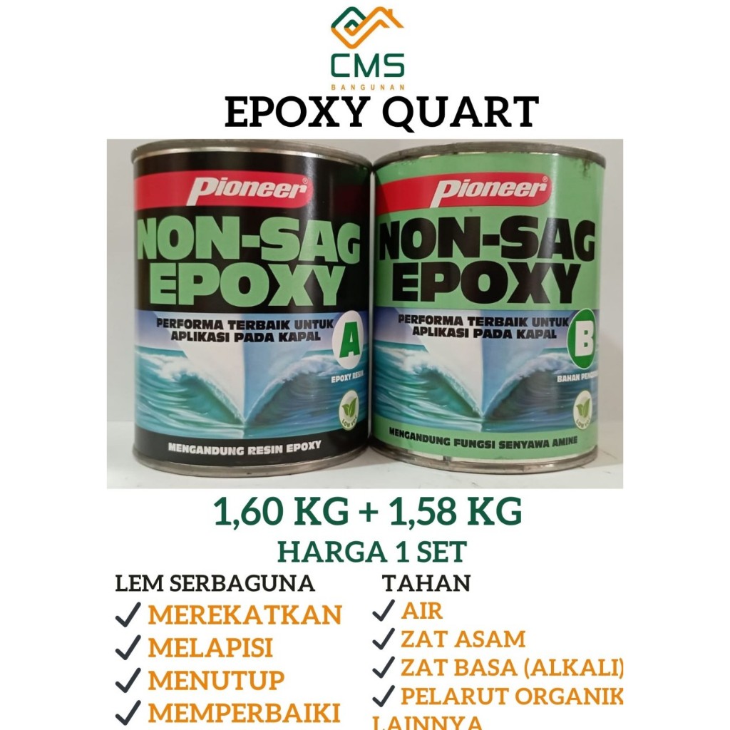 Lem kapal lem epoksi epoxy lem serbaguna lem kapal anti bocor lem anti bocor adhesive sealant Pionee