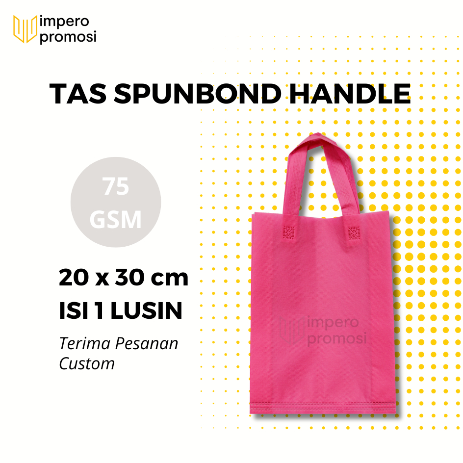 

Impero - GOODIE BAG SPUNBOND HANDLE 20x30 / Harga Satuan / Kantong Belanja Murah (Hijau Tua)
