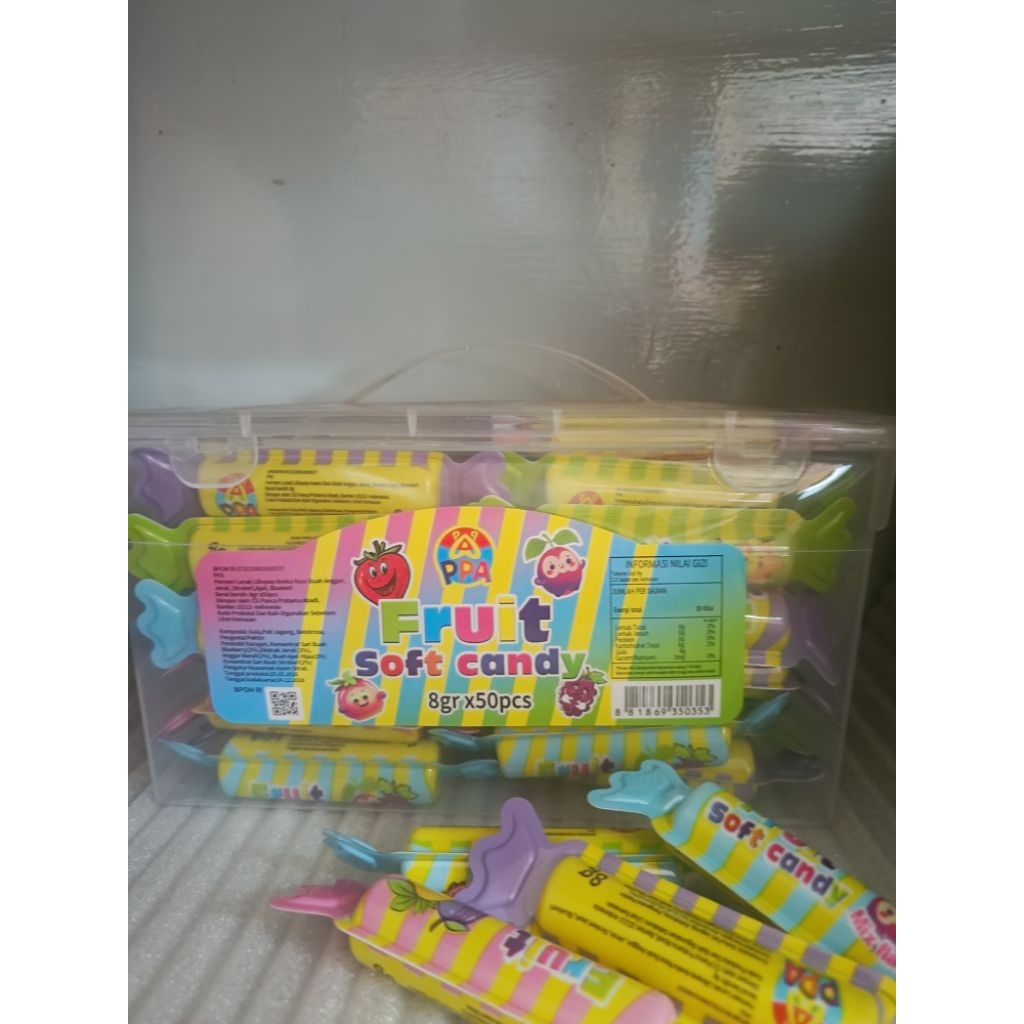 

PPA Permen Lunak Fruit Soft Candy isi 50 pcs toples mudah pecah