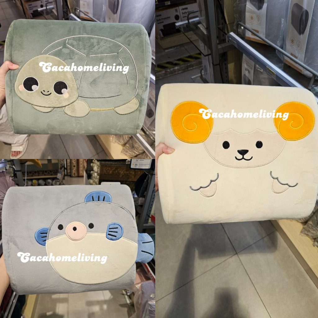Informa - Back Cushion / Bantal Duduk Animal Collection 33x35cm (Turtle / Sheep / Fish)