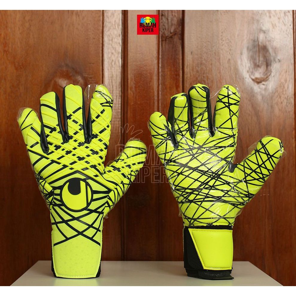 UHLSPORT PREDICTION ENERGY ULTRAGRIP HN FLUO YELLOW/NAVY (SKU : BR 36925) Sarung Tangan Kiper