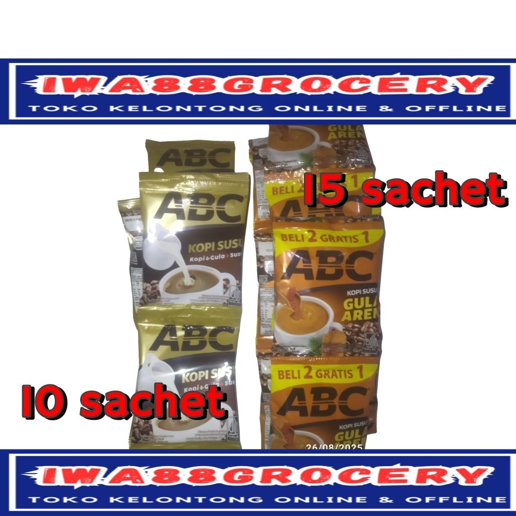 

ABC kopi bubuk susu dan gula aren 1renceng